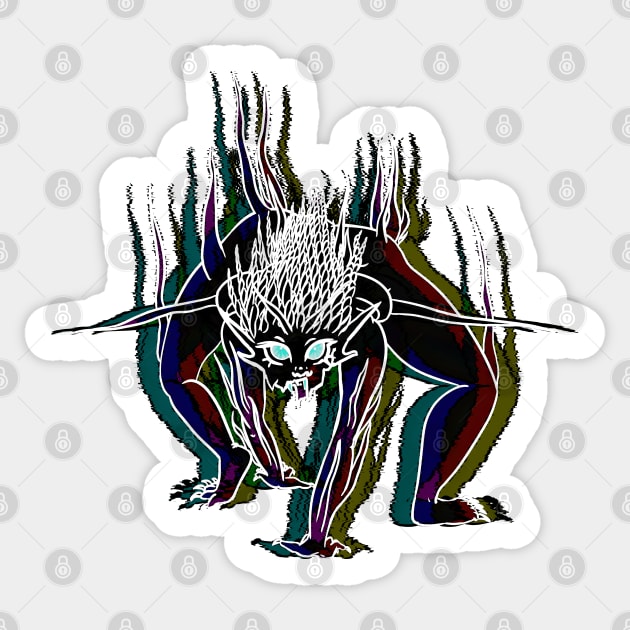 BLACK ICE CREEPIN - GLITCH Sticker by TeefGapes